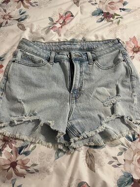 Old Navy Light Blue Distressed Denim Shorts